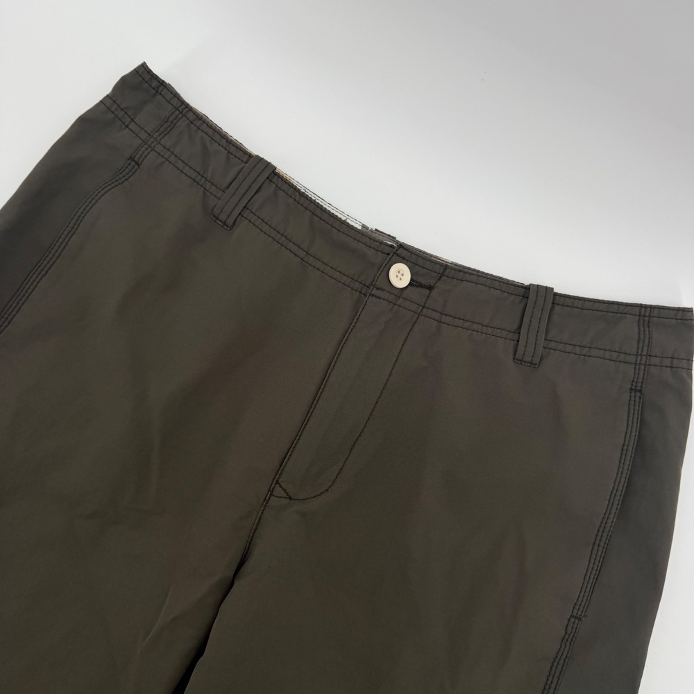 Tommy Bahama Relax Cargo Shorts Mens 32 Brown Olive Cotton Blend‎ Utility Pocket